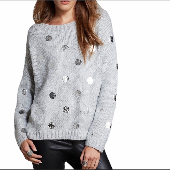 Elizabeth and James Sweaters - Elizabeth And James M Grey Foil Spot  Sweater
